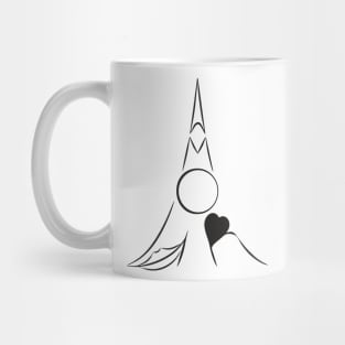 Eiffel tower Amour (from Paris with Love) black Mug